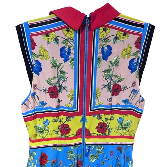 Alice + Olivia Farrah Collared Floral Handkerchief Hem Dress Size 8 MSRP $440 - Picture 7 of 10